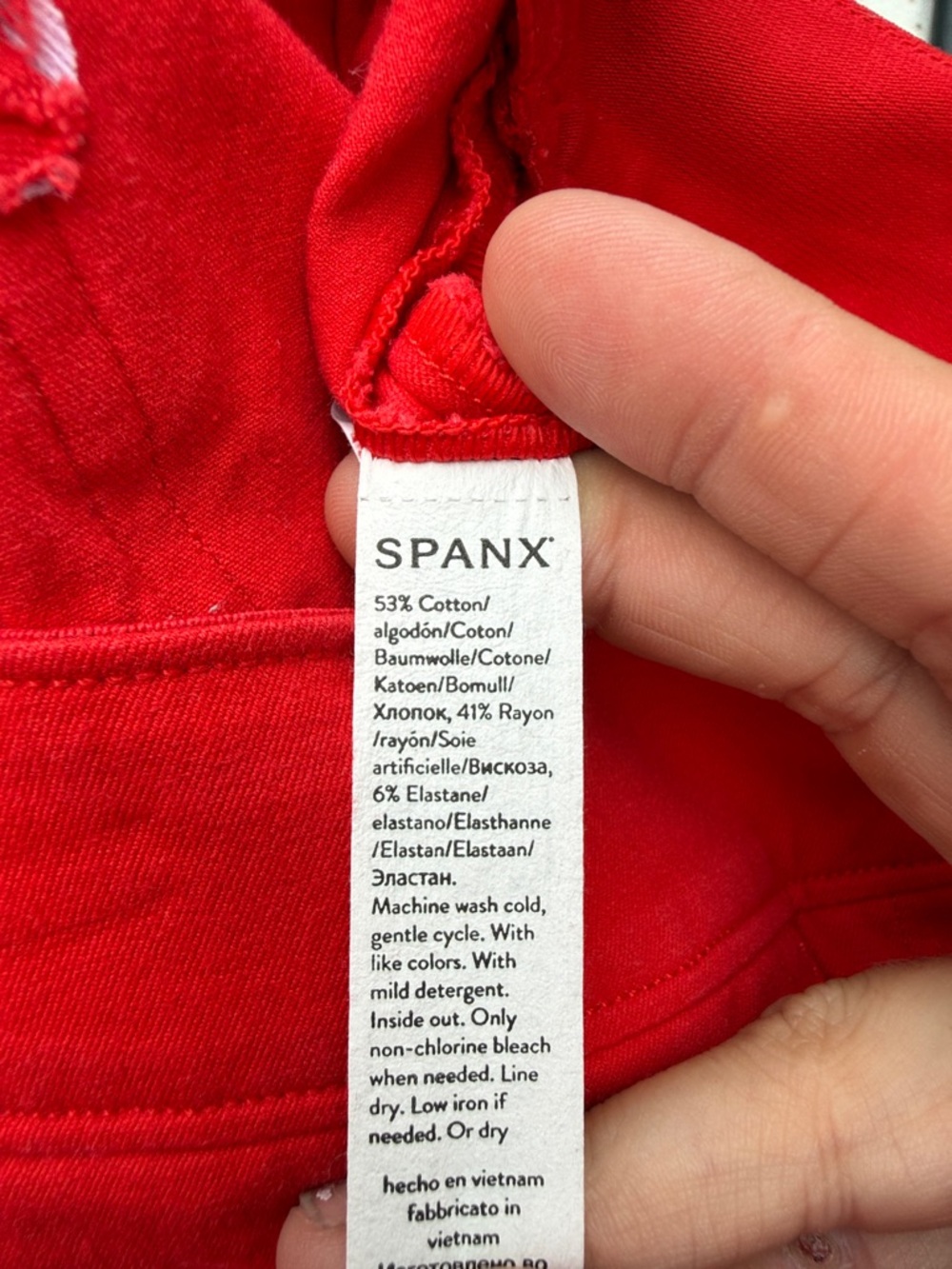 Spanx | On-the-Go Cropped Wide Leg Red Pants size Medium - Picture 5 of 6